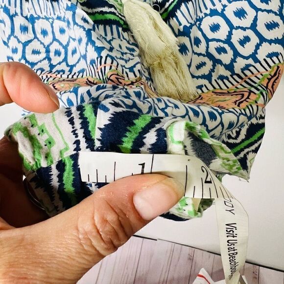 Ark & Co. Bohemian Blue Green Aztec Shorts Romper - Picture 10 of 12
